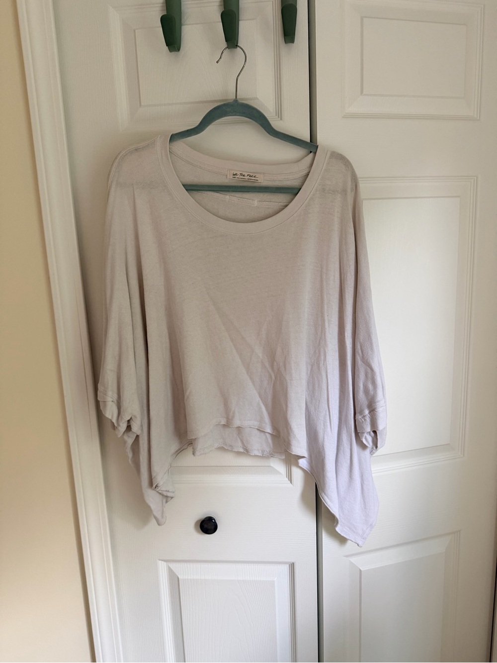 White Oversized Scoop Neck Top - The Free People
